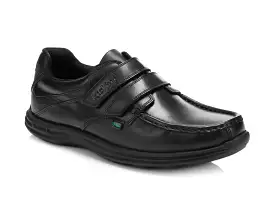 Kickers Black Leather Shoes with Reasan Strap (AM 112801)