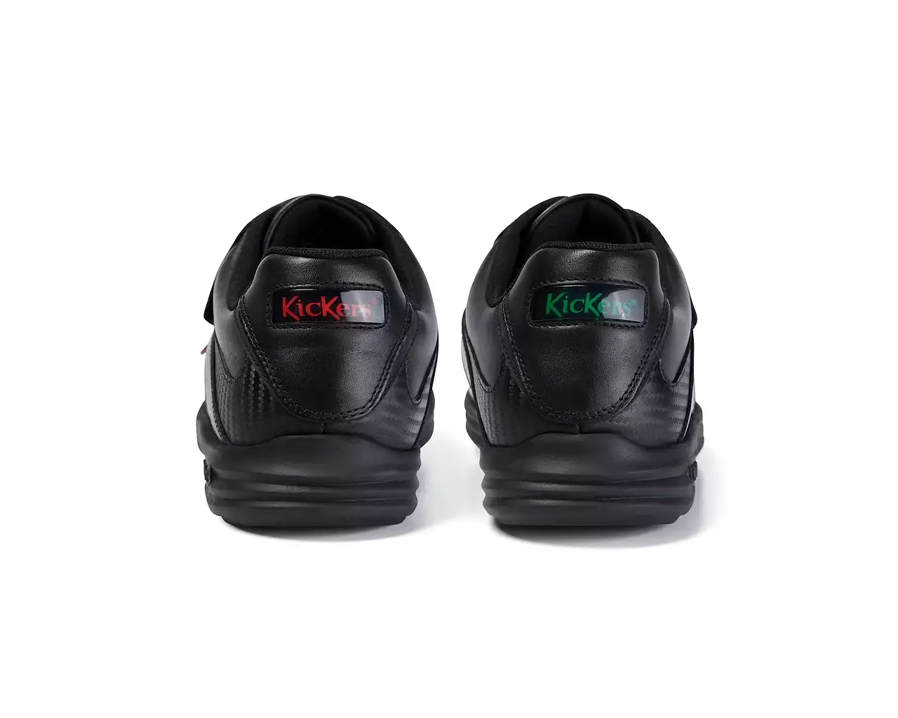 Kickers Black Leather Shoes with Reasan Strap (AM 112801)