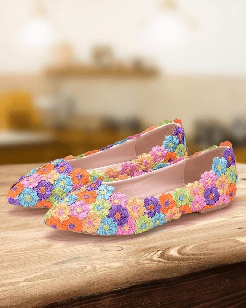 Lace Flower Flats