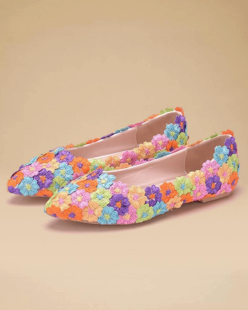 Lace Flower Flats