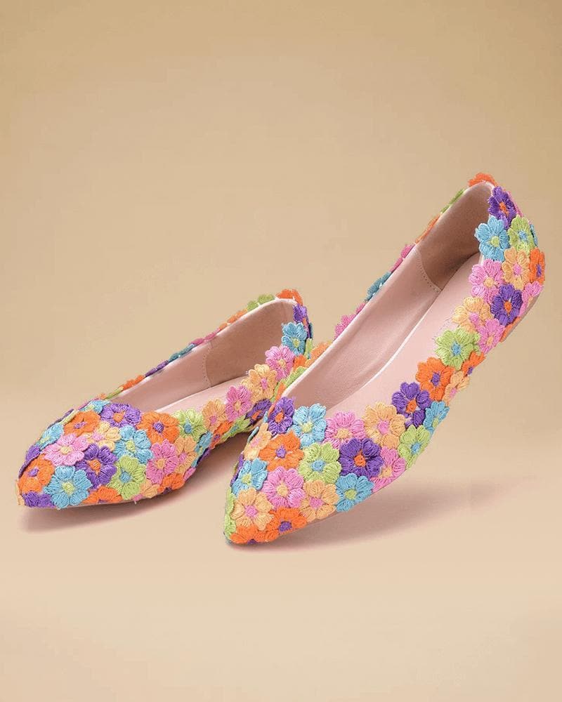 Lace Flower Flats