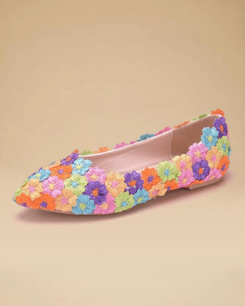 Lace Flower Flats