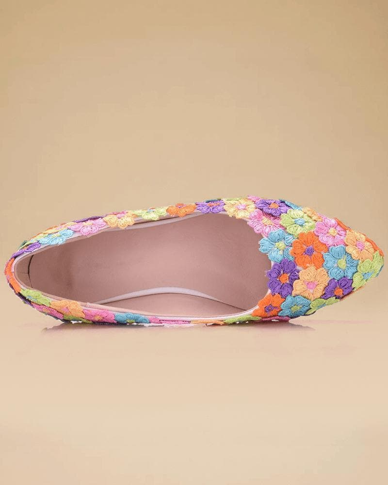 Lace Flower Flats