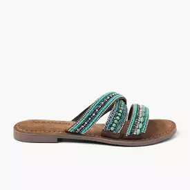 Ladies Aqua Slippers 75.474