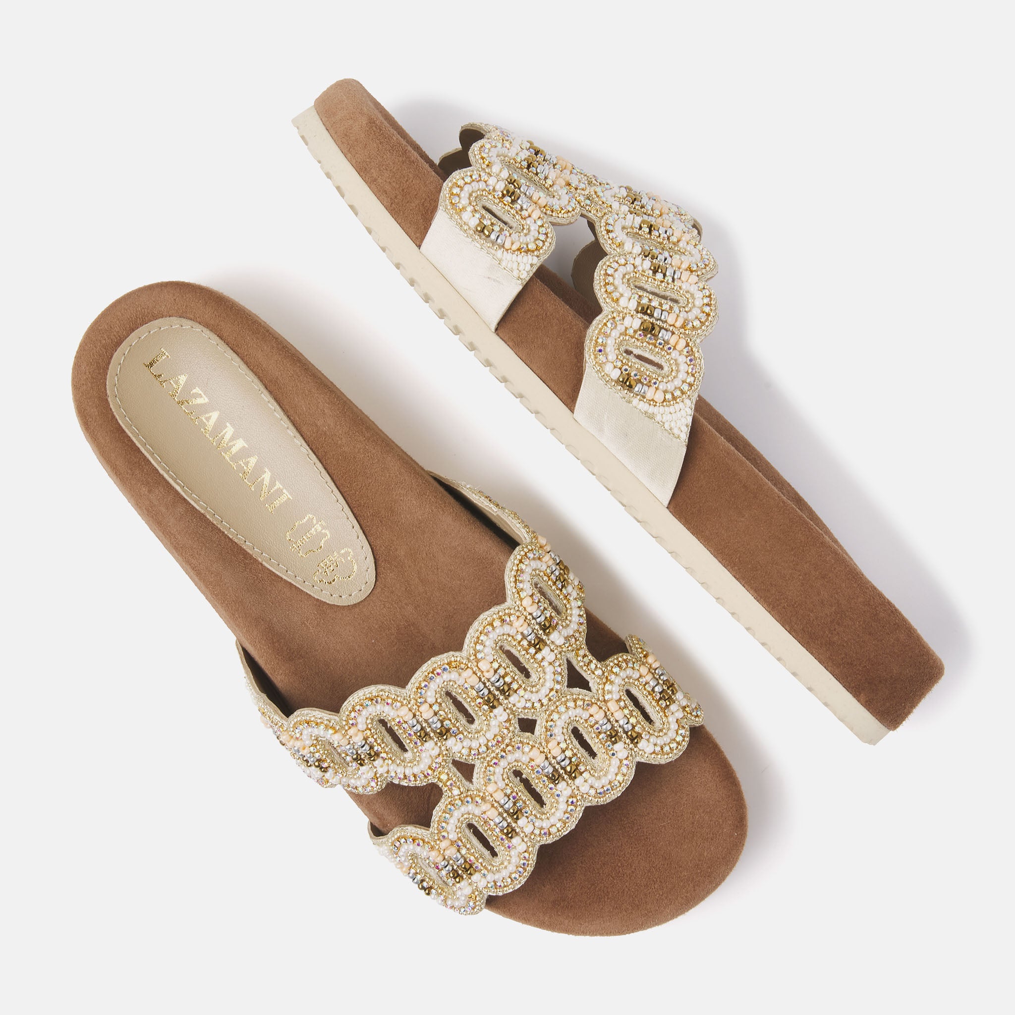 Ladies Beige 75.391 Slippers.