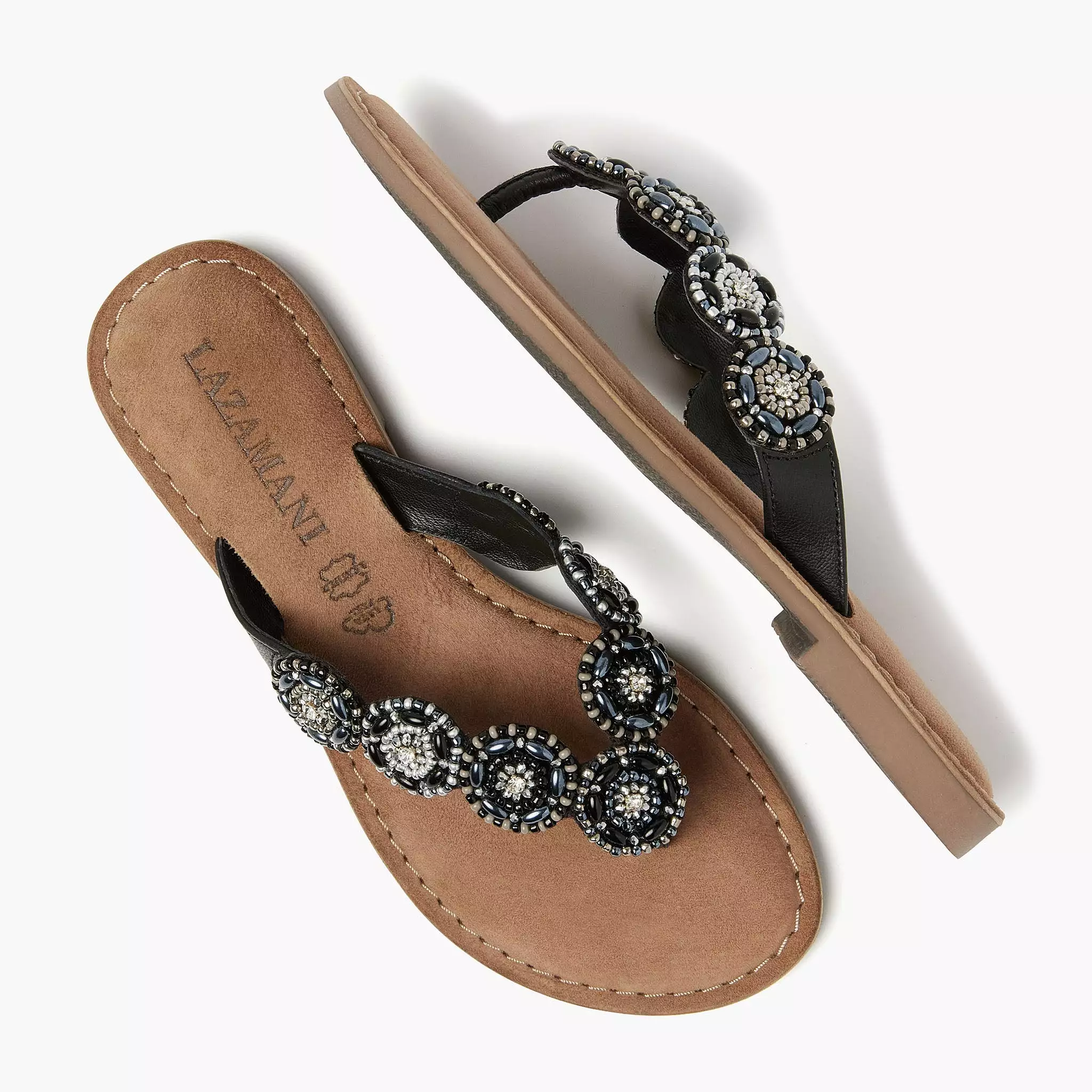 Ladies Black Slippers - SEO Leren