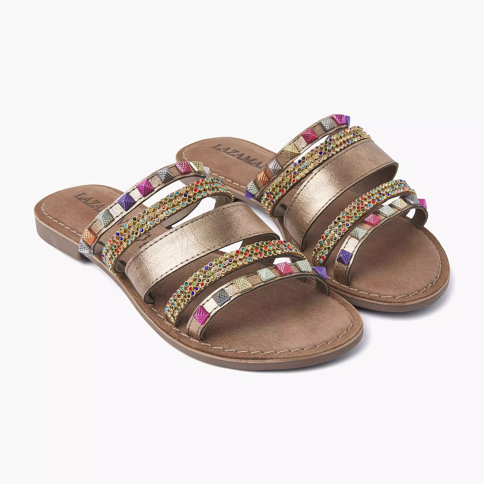 Ladies Copper Combi Slippers - 75.403