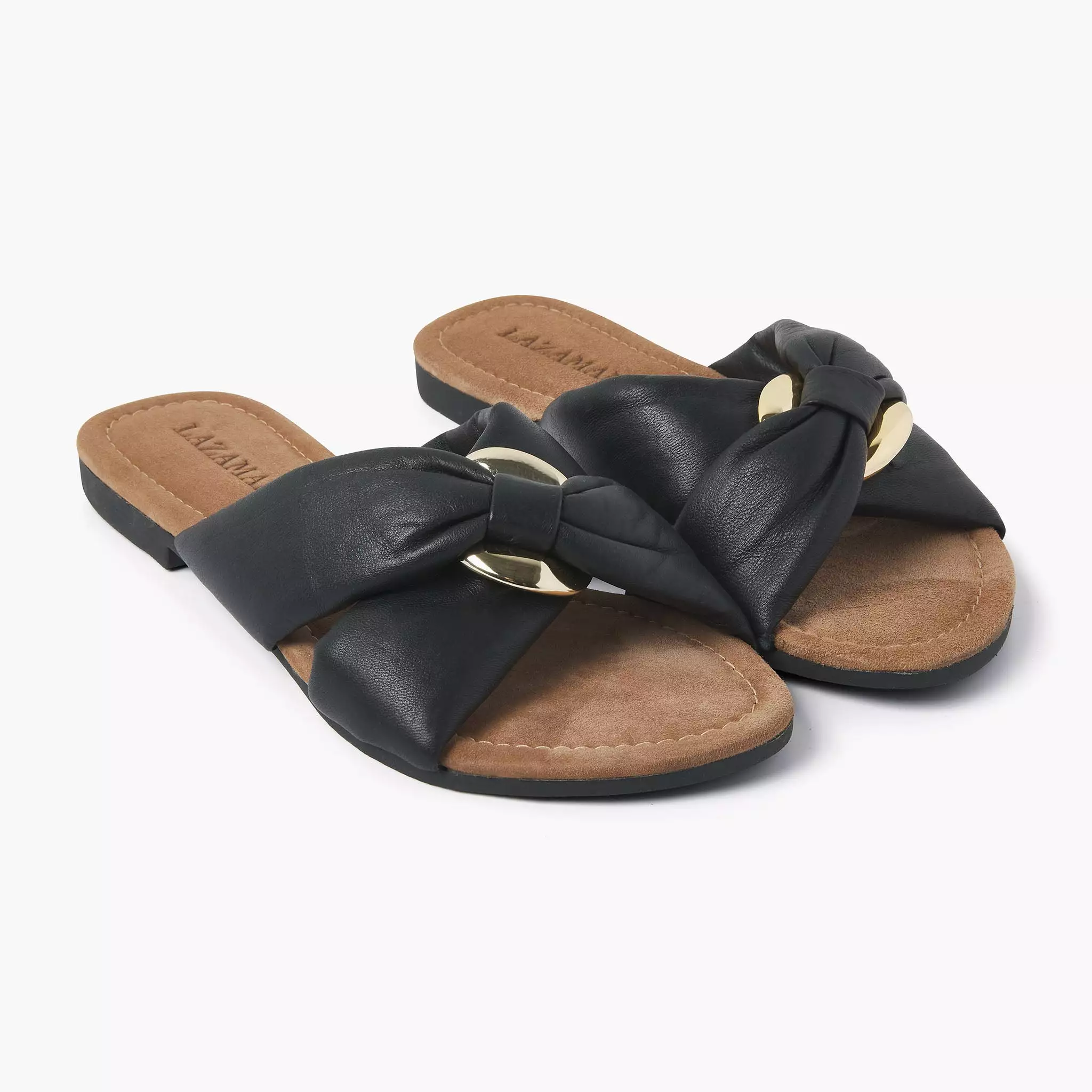 Ladies Slip-on Sandals - Black