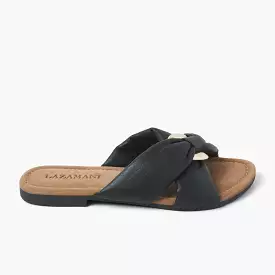 Ladies Slip-on Sandals - Black