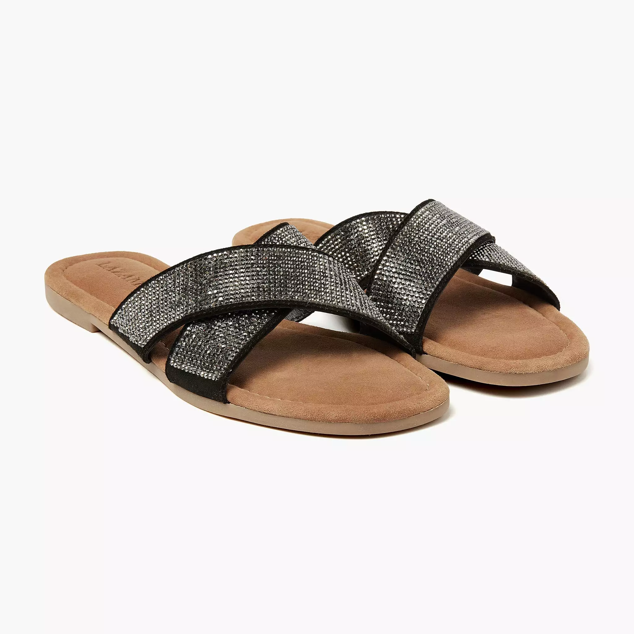 Lexi Suede Women's Slippers Pewter.