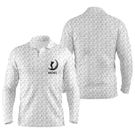 Long Sleeve Golf Polo, Personalized Golfer Gift, Golf Club Pattern - CTS17052224