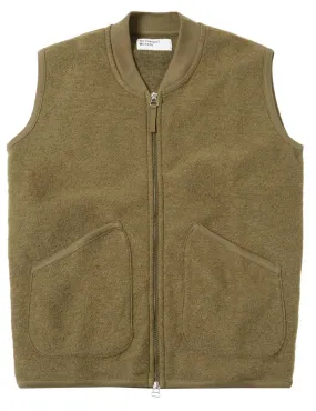 Lovat Wool Fleece Zip Waistcoat by Universal Works