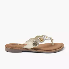 Luna Ladies Off-White Learning Slippers