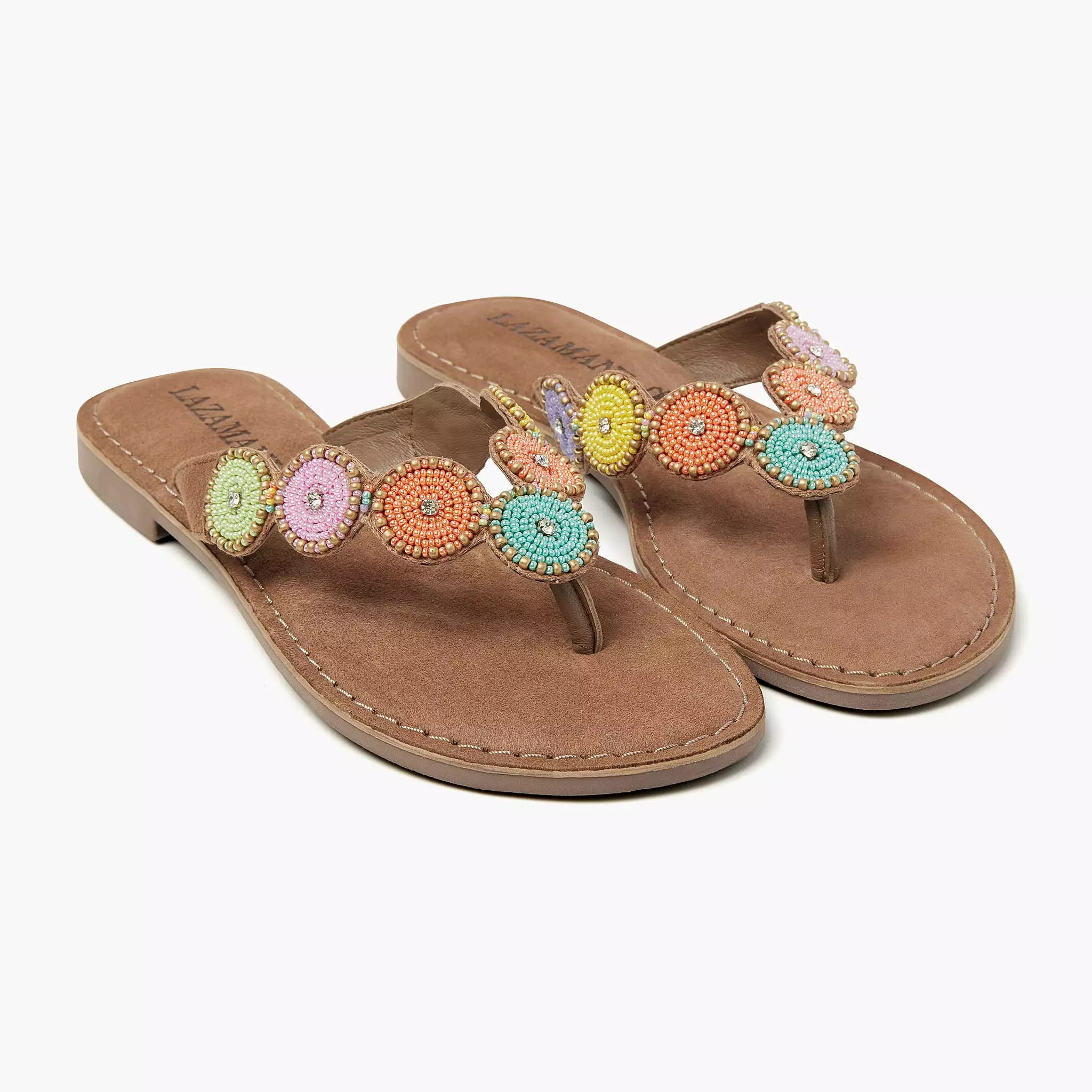 Luna Multi-Colored Suede Women's Slippers