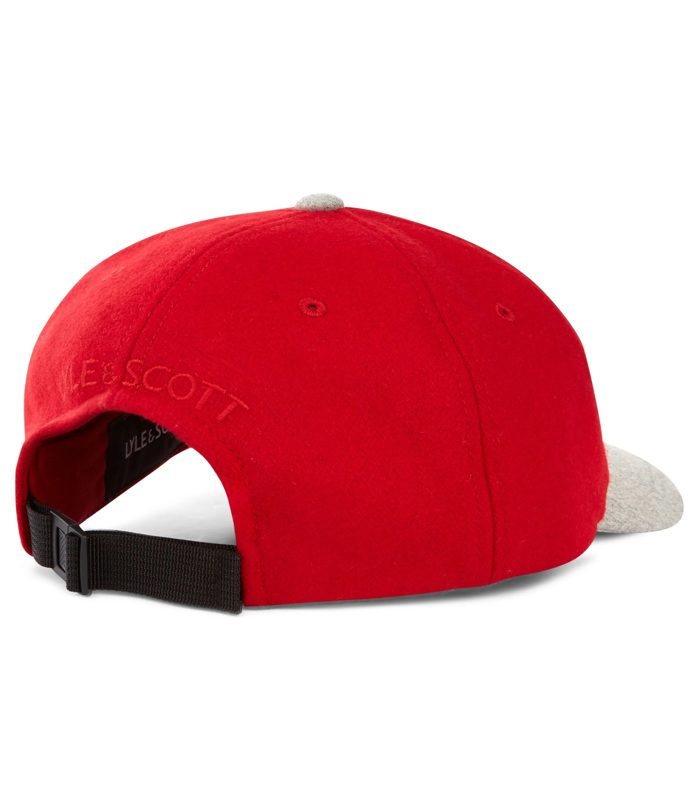 Light Grey Marl/Tomato Wool Blend LS Cap at Lyle & Scott