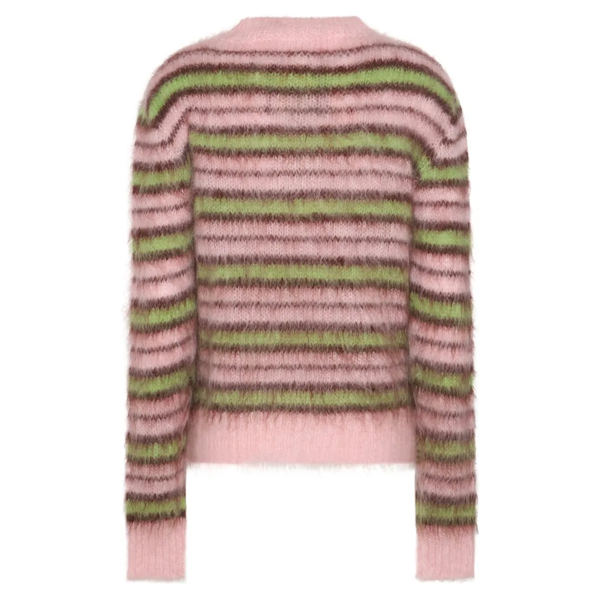 MARNI Crew Neck Striped Wool Long Sleeve Sweater