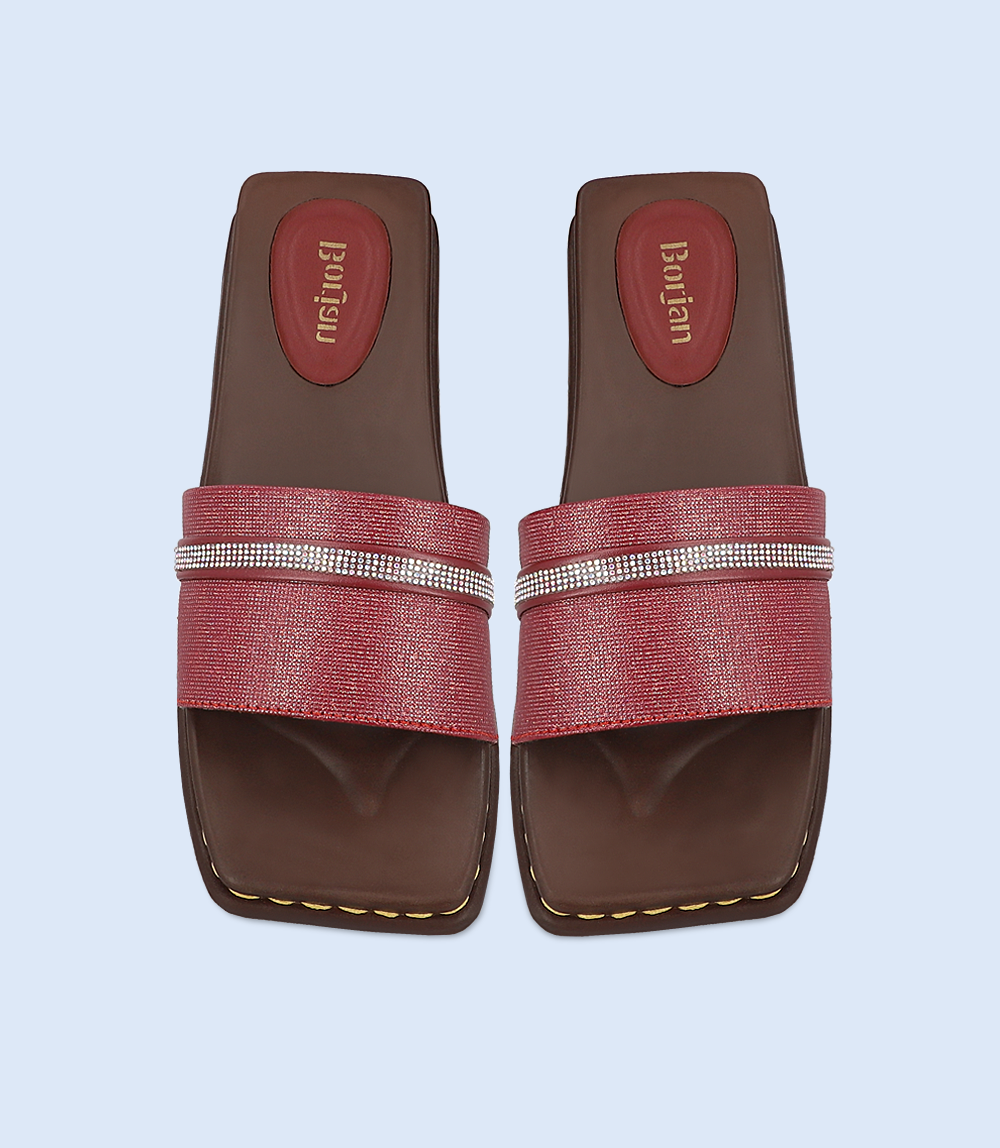 Maroon Women Casual Slipper