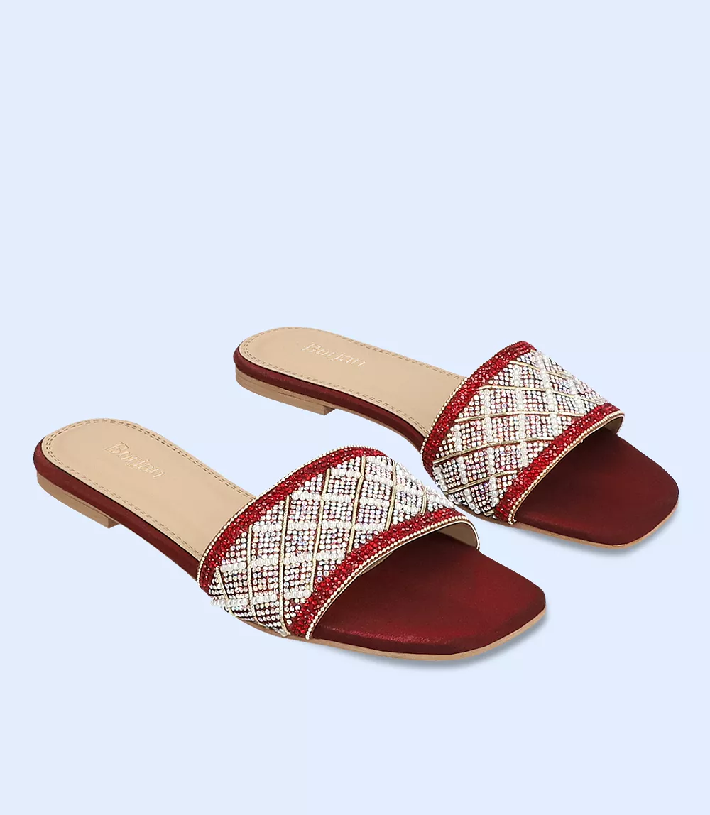 Maroon Women's Formal Slipper - BW8751