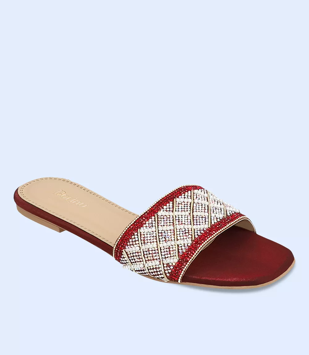 Maroon Women's Formal Slipper - BW8751