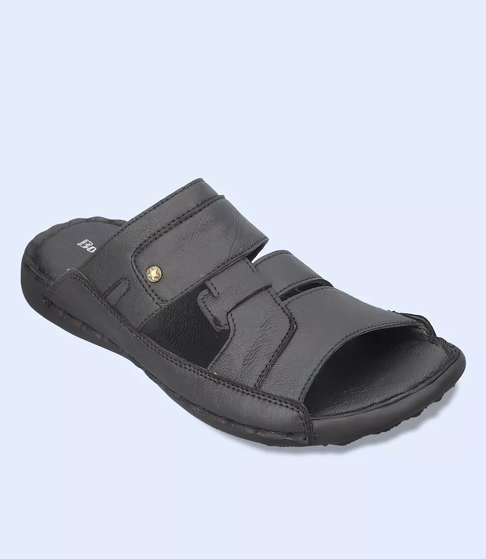 Men's Black Casual Slipper - BM5496