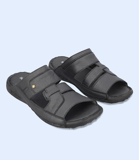 Men's Black Casual Slipper - BM5496