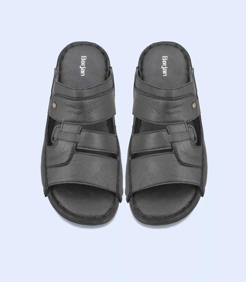 Men's Black Casual Slipper - BM5496