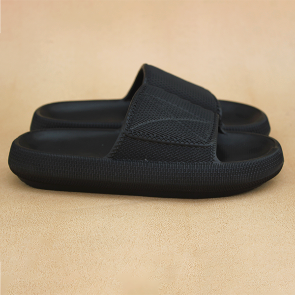 Men's Black Soft Slippers