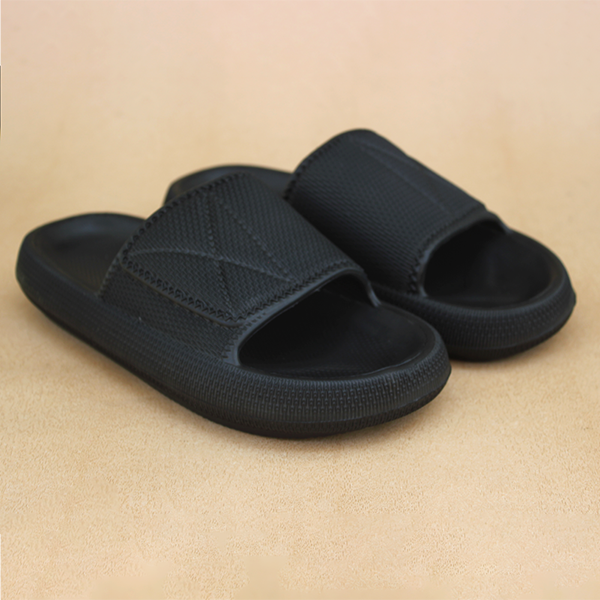 Men's Black Soft Slippers