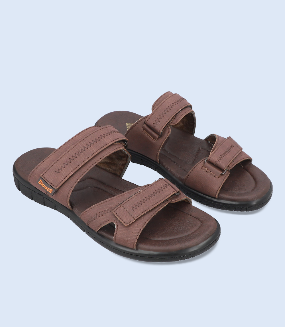 Men's Brown Casual Slipper - BM5734