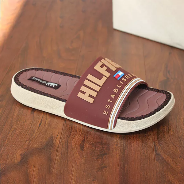 Men's Brown Soft Slippers