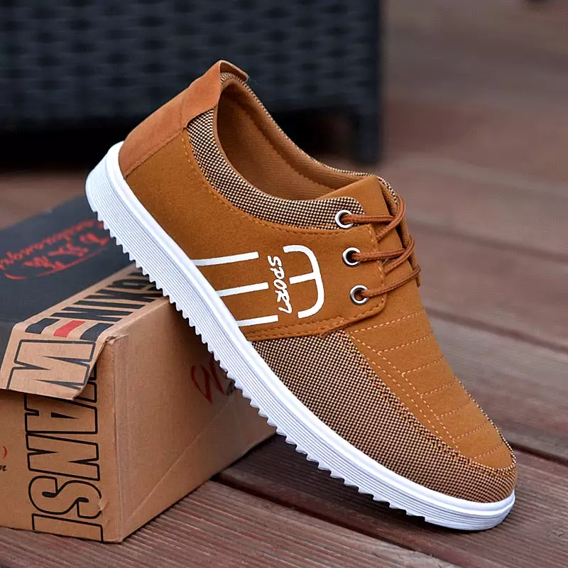 Men's Canvas Shoes Lightweight Sports Shoes Casual Mesh Breathable Vulcanized Shoes Classic Fashion Lace Up Work Shoes