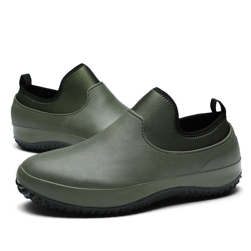 Men's Chef Shoes - Non-slip Safety Work Shoes for Kitchen, Car Wash, and Outdoor Hiking - Oil and Water Proof