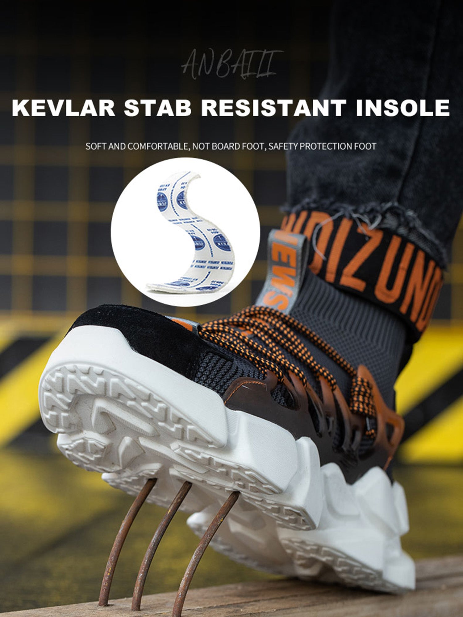 Men's Steel Toe Work Shoes - Indestructible Anti-Pierce Safety Footwear