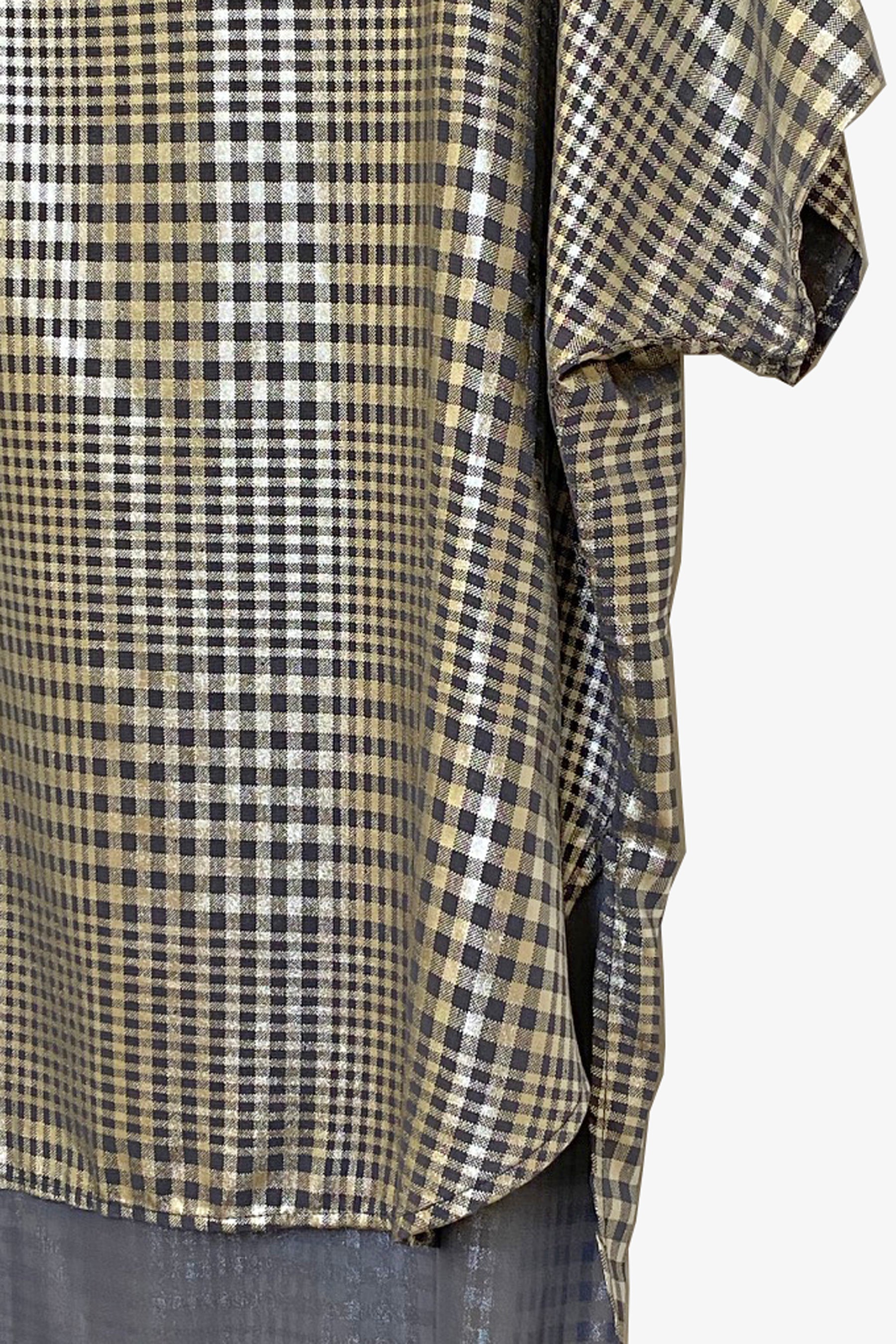 Metallic Plaid Tee