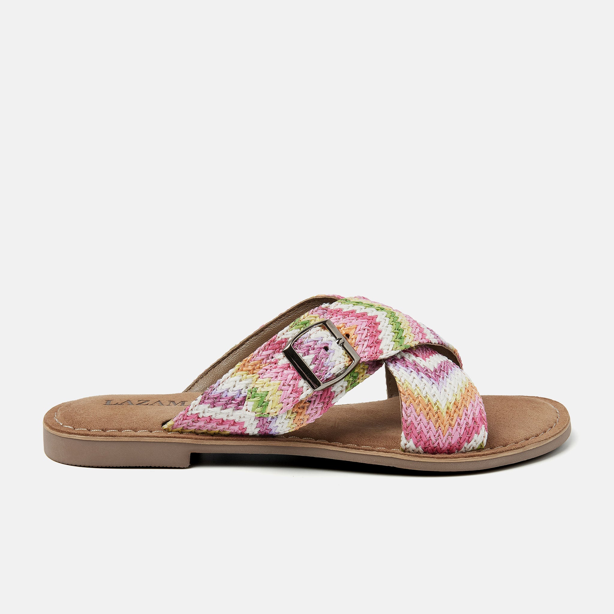 Mia Raffia Pink Slippers