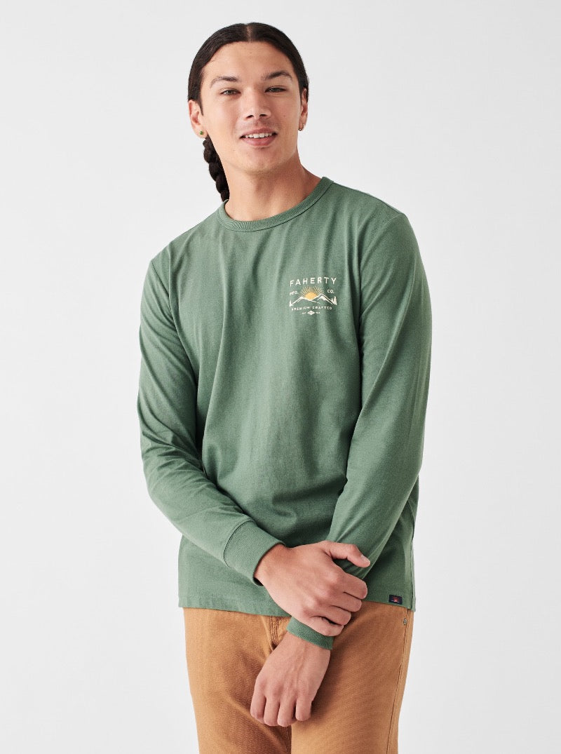 Mountain Graphic Long-Sleeve T-Shirt