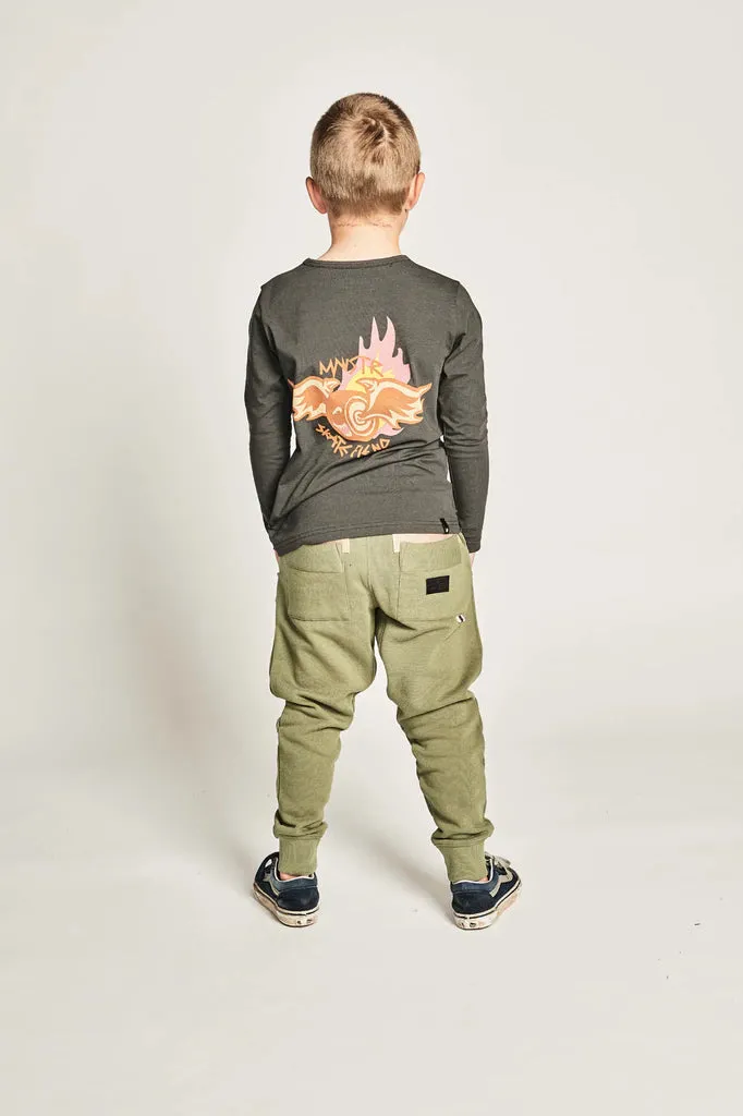 Munster Kids Long Sleeve Tee in Soft Black