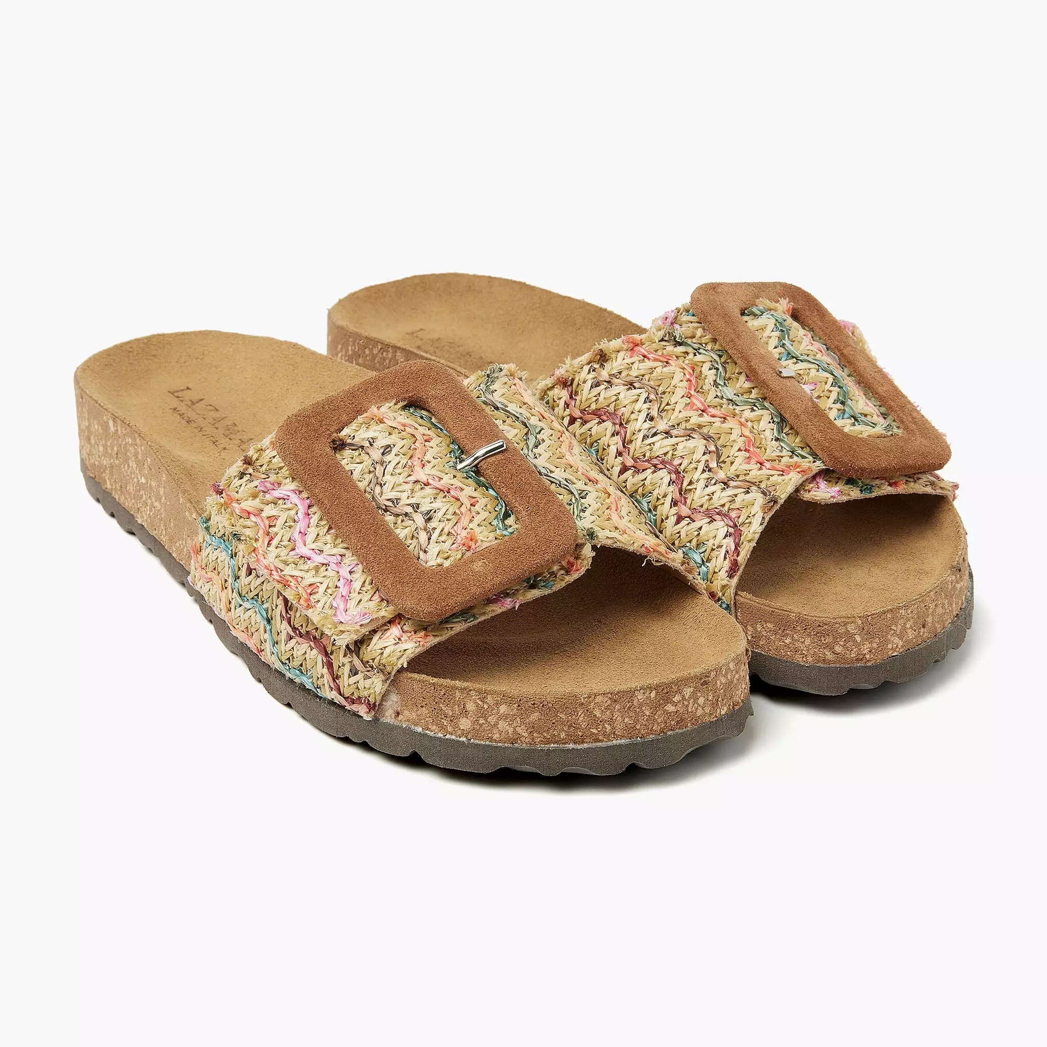 Natalia Raffia Dames Slippers Multicolor