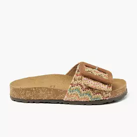 Natalia Raffia Dames Slippers Multicolor