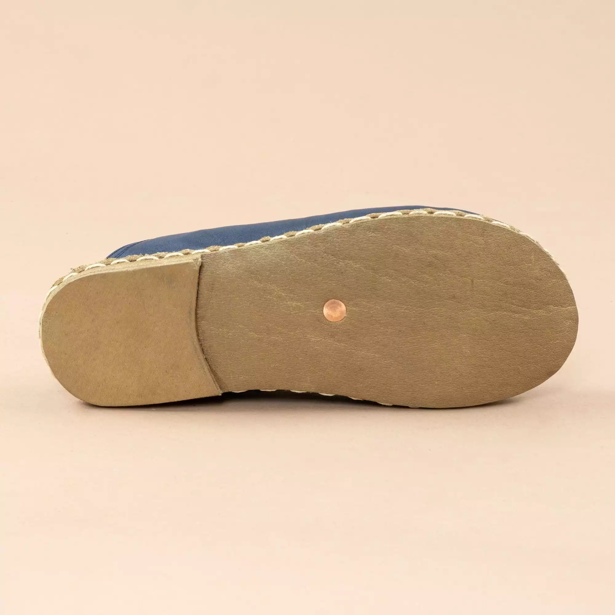 Navy barefoot slippers for men.