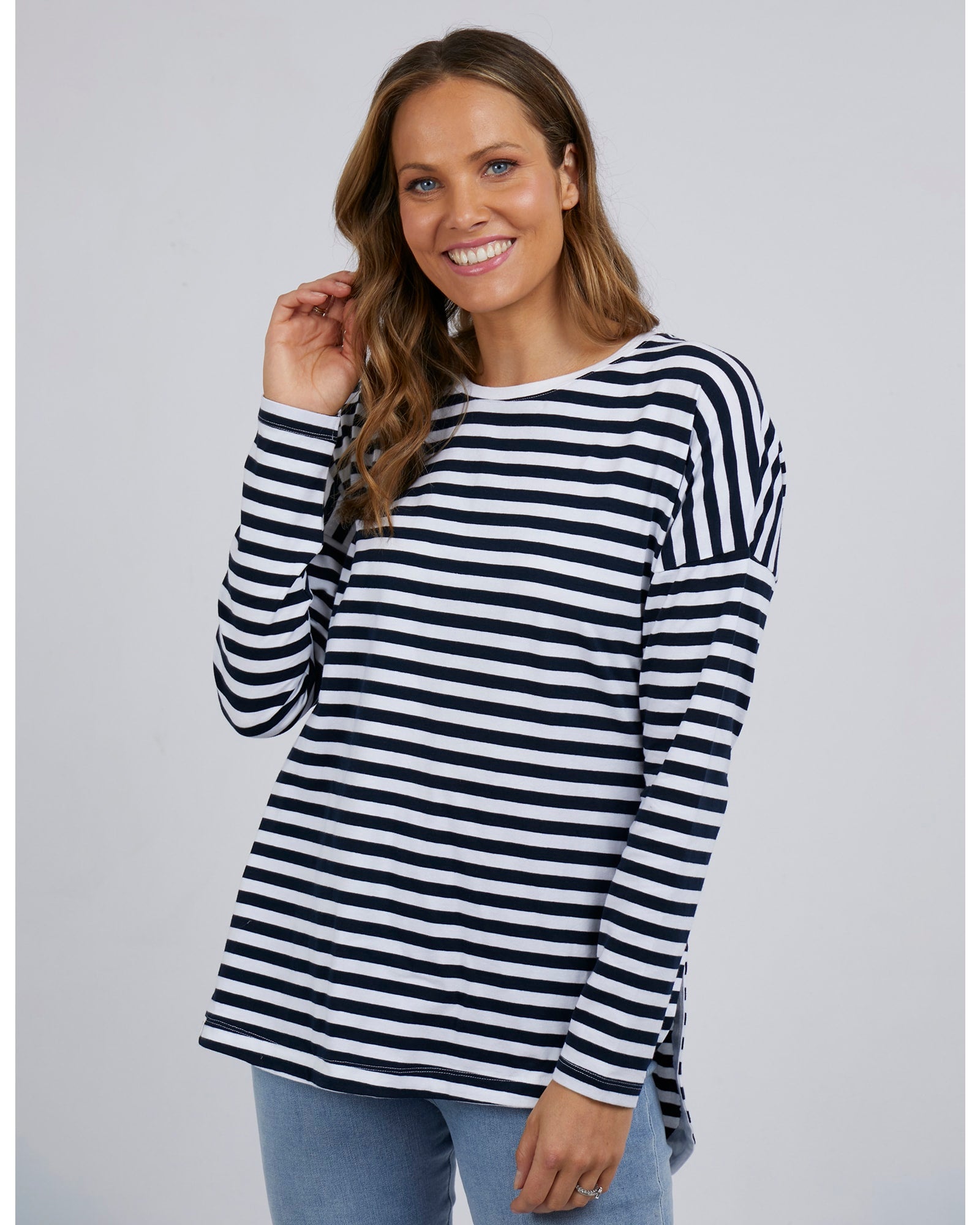 Navy Elm Lauren Long Sleeve Tee