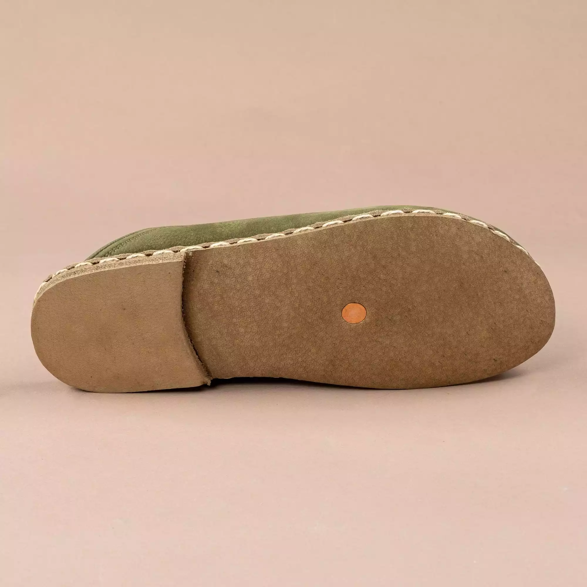 Olive Slip-On Barefoot Slippers for Men.