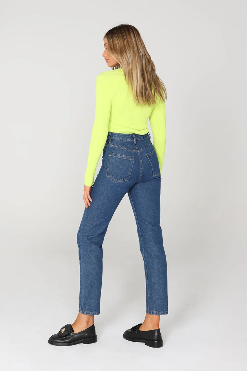 Olivia Lime Knit Top