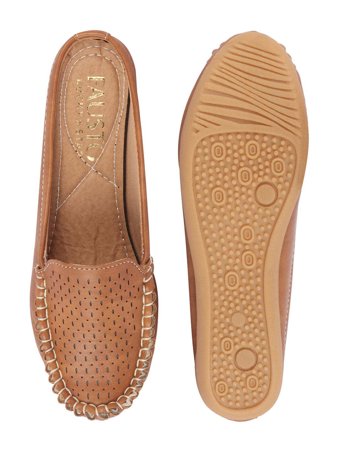 Open Back Side Stitched Laser Cut Slip On Mules for Women