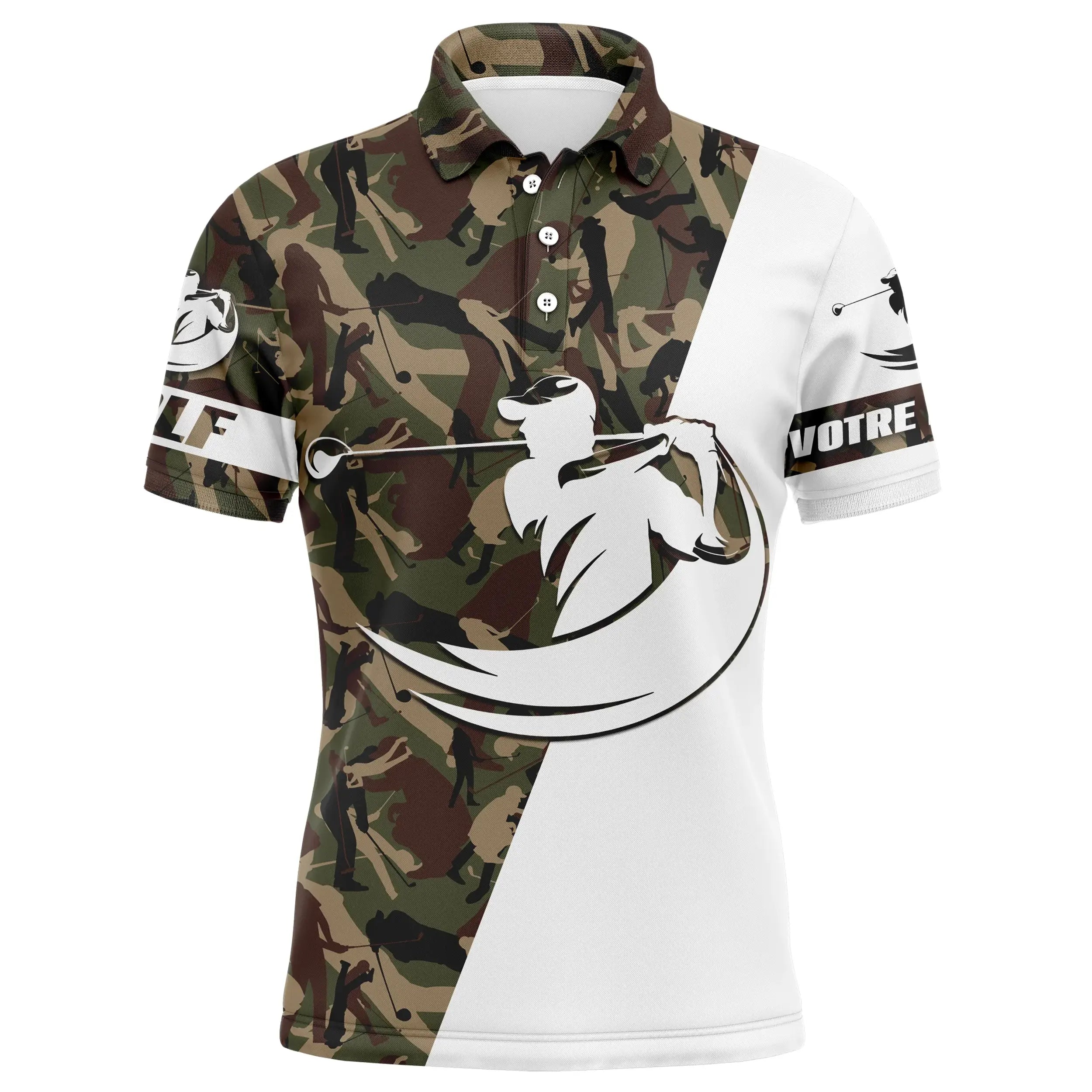 Personalized Golf Polo, Golf Fan Gift, Golf Camouflage - CT04072231