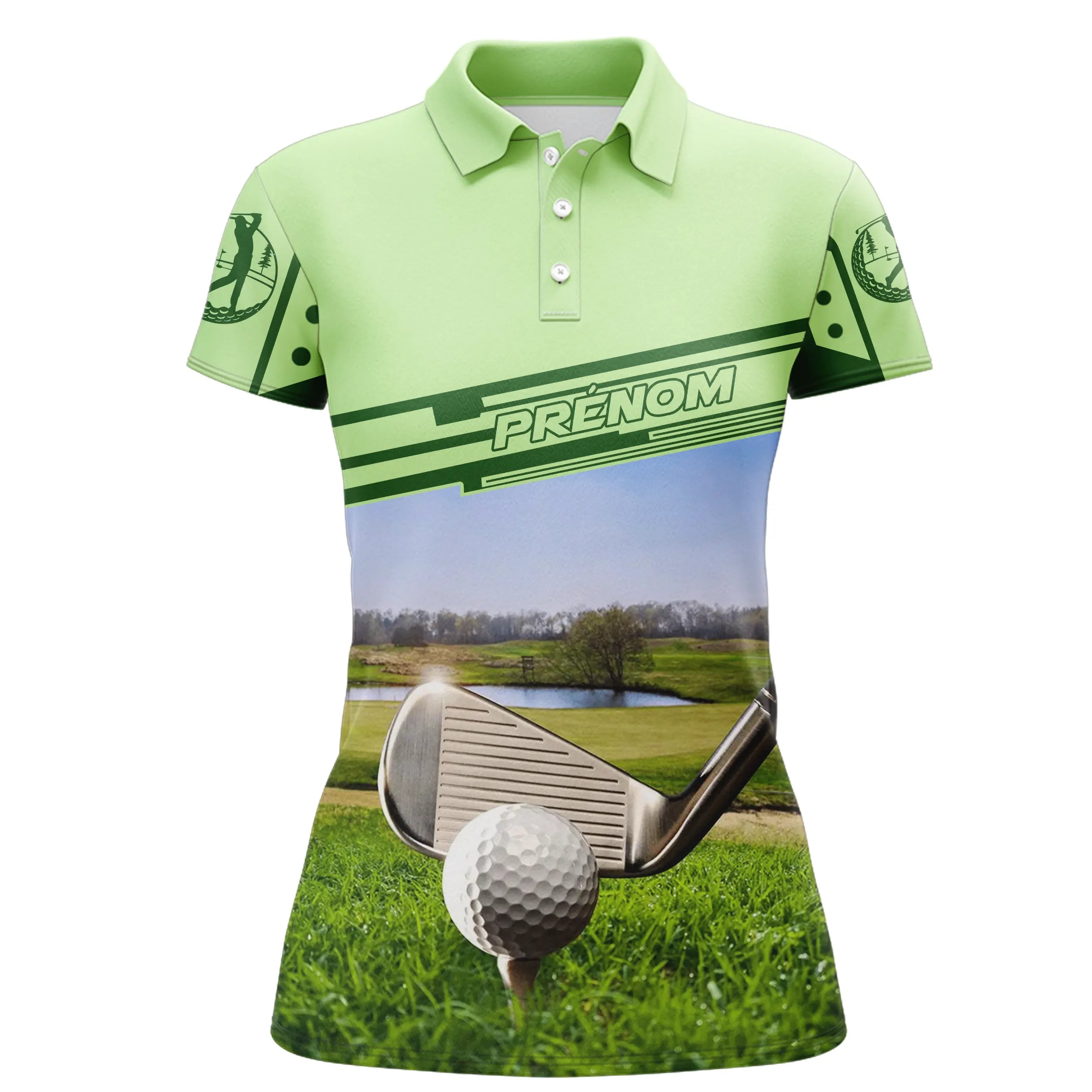 Personalized Golf Polo Shirt - Course Pattern, Perfect Gift for Golfers - CT14072317