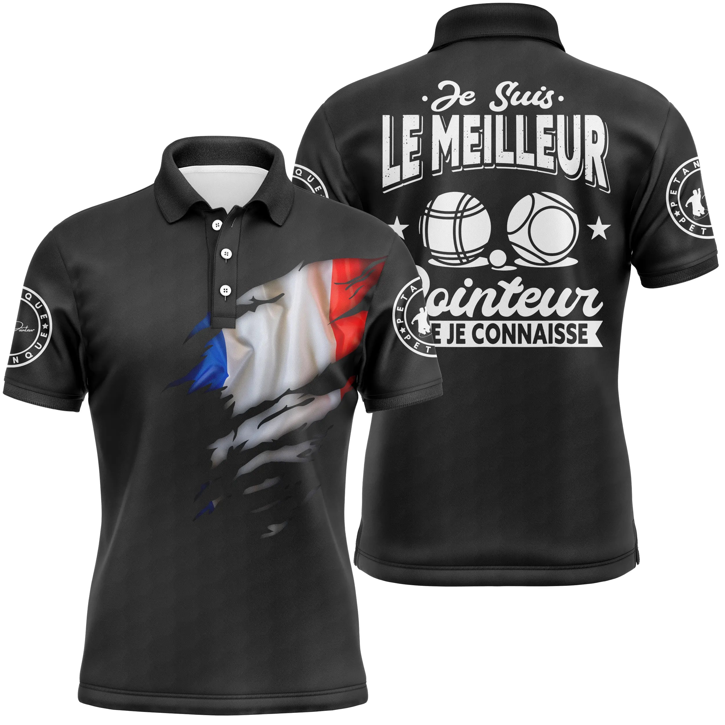 Polo Boules, Funny Boulist Gift, French Flag, Top Pointer - CT22122211