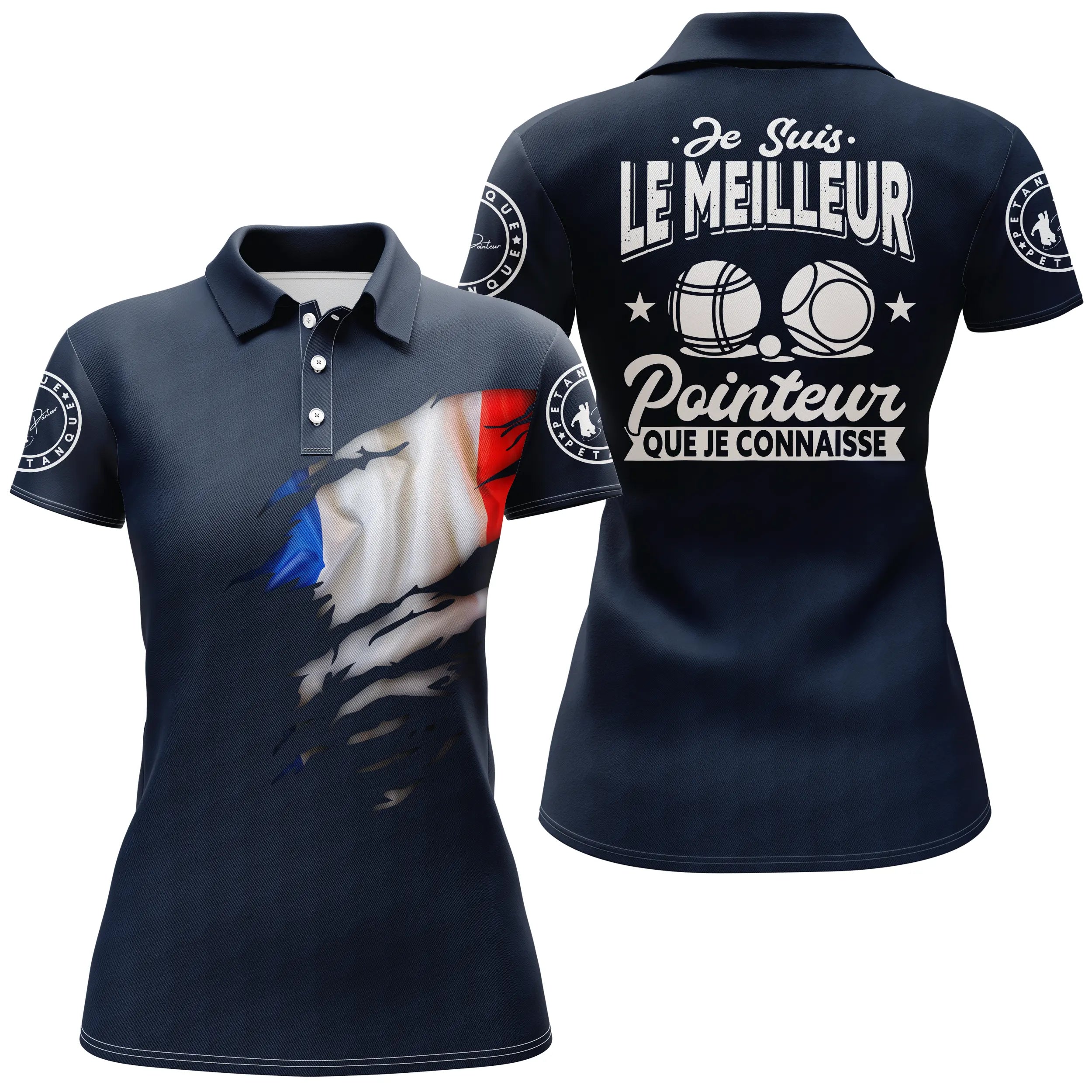 Polo Boules, Funny Boulist Gift, French Flag, Top Pointer - CT22122211