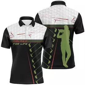 Polo Golf Black and White Golfer For Life Pattern - Timeless Style for Golf Enthusiasts - CT04072316