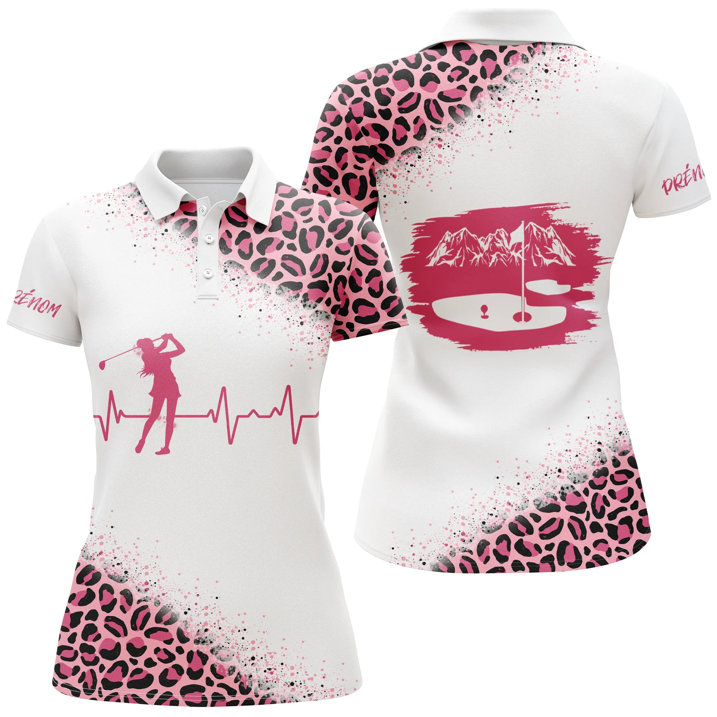 Polo Golf Femme, Golf Print and Golf Course Pattern - Perfect Gift for Golf Fan - CT12072317